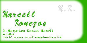 marcell konczos business card